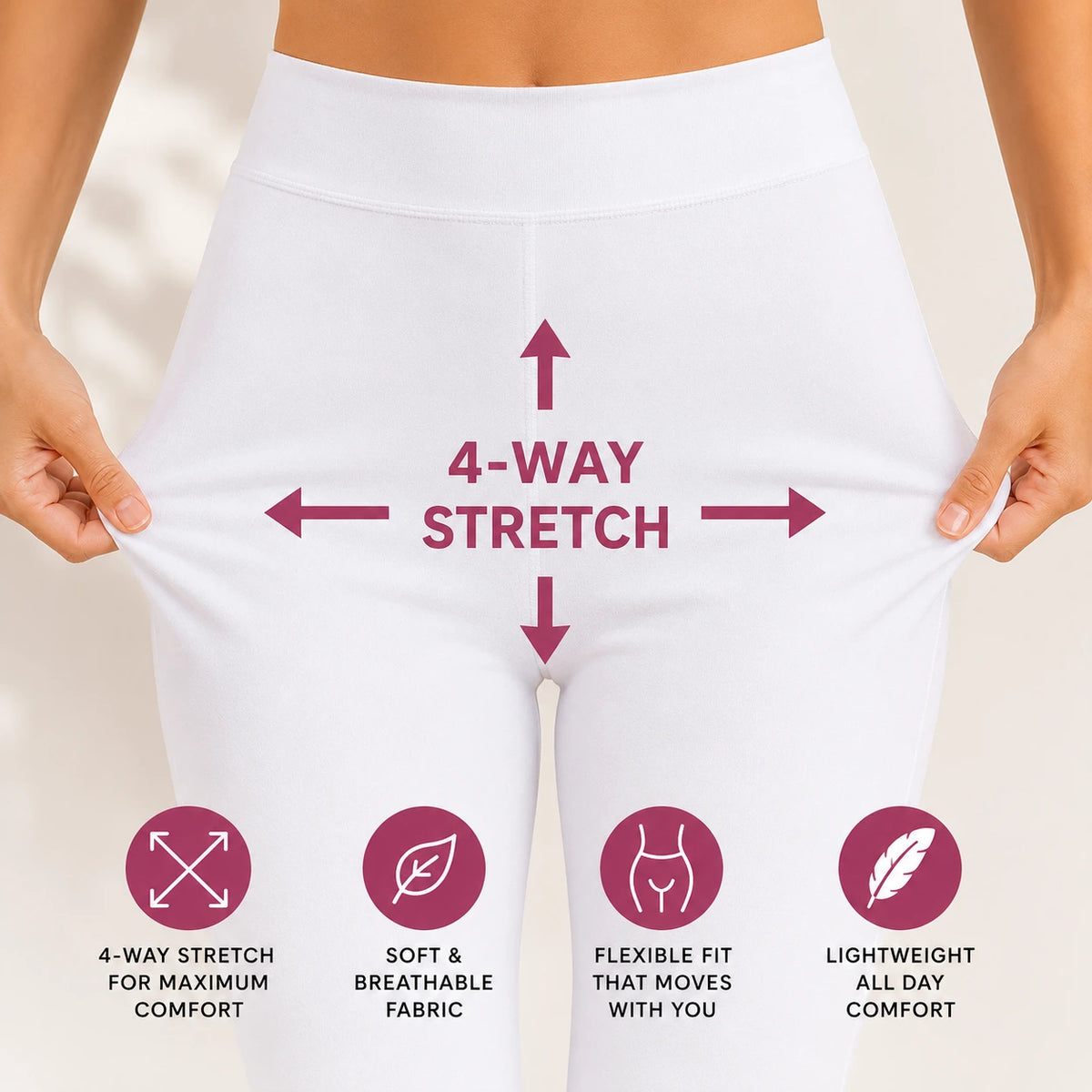 Full Length Leggings - White