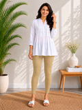 Ankle Length Leggings - Sand