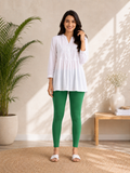 Ankle Length Leggings - Green