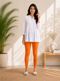 Ankle Length Leggings - Orange