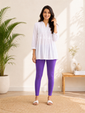 Ankle Length Leggings - Purple