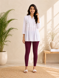 Ankle Length Leggings - Maroon