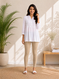 Ankle Length Leggings - Beige