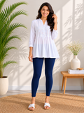 Ankle Length Leggings - Navy Blue
